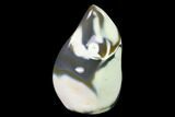 Free-Standing, Polished Blue and White Agate - Madagascar #140378-1